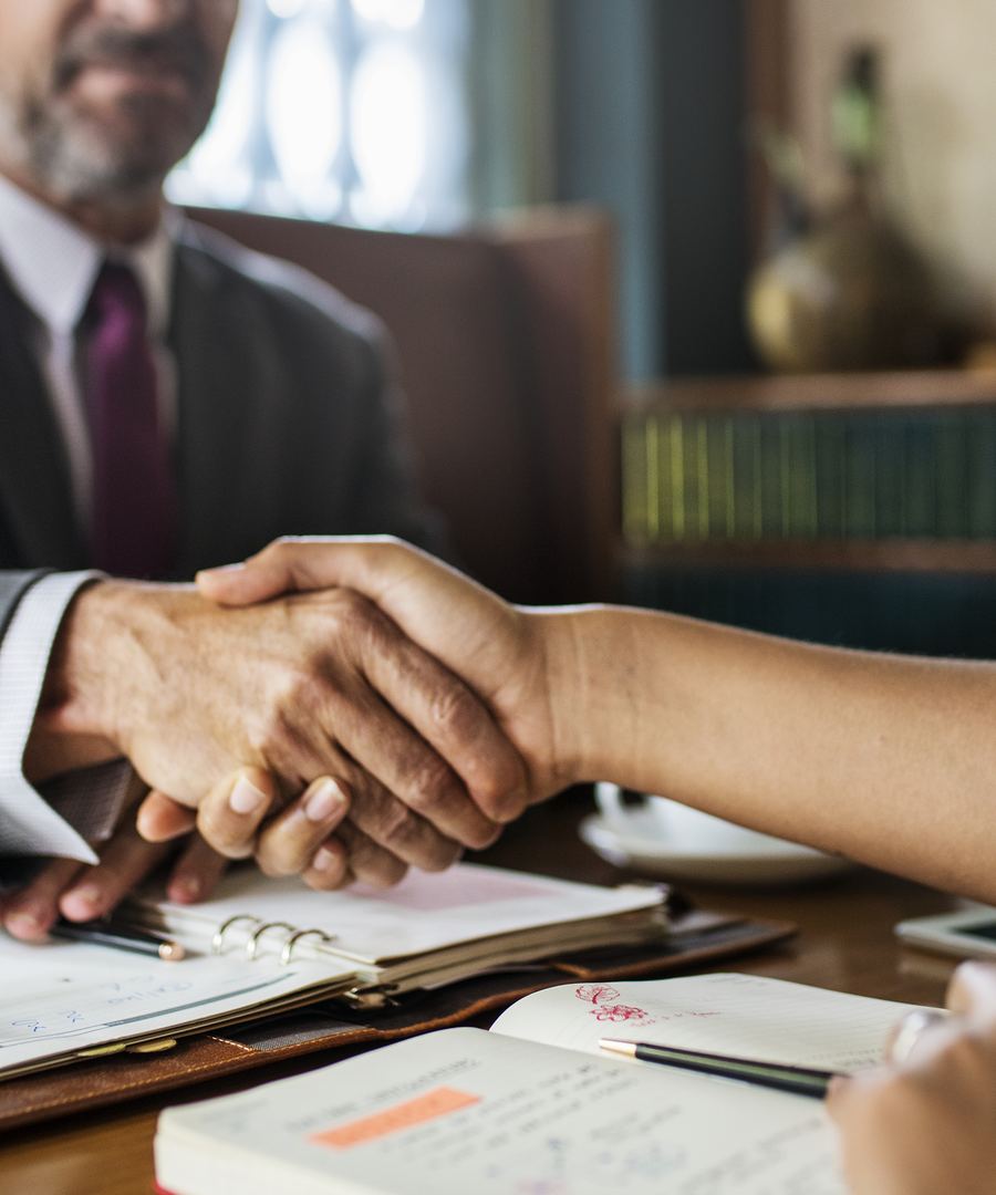Attorney meeting with a client at Britt●Reed Law Offices